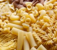 Variety of uncooked pasta