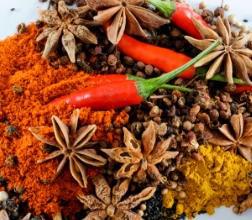 Colorful array of spices