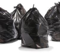 Black garbage bags